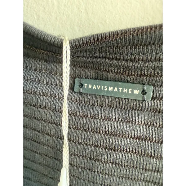 TravisMathew Charter Cruise Black Ribbed Short Sleeve Crop Top 1LE014 Womens M - Image 4
