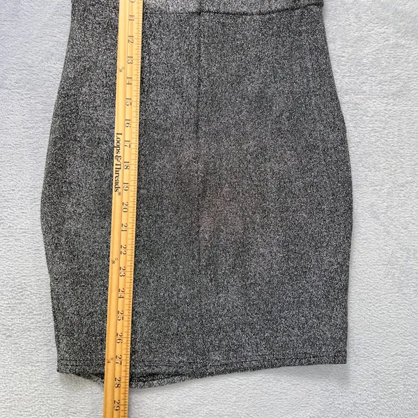 Lulus Metallic Bodycon Mini Dress Small Black Silver Glitter‎ Sparkle Party NYE - Image 11