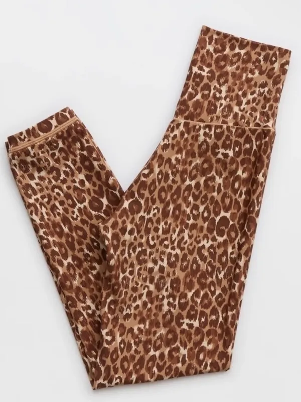 Aerie OFFLINE Leggings Real Me 7/8 High Rise Leopard Print Women’s M Medium - Image 2