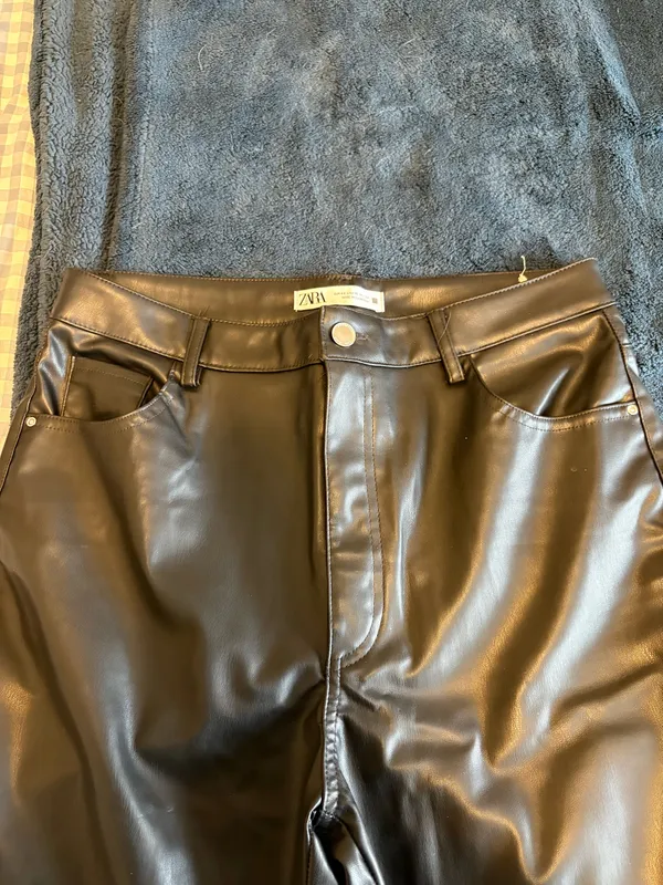 ZARA Faux Leather Pants - Image 3