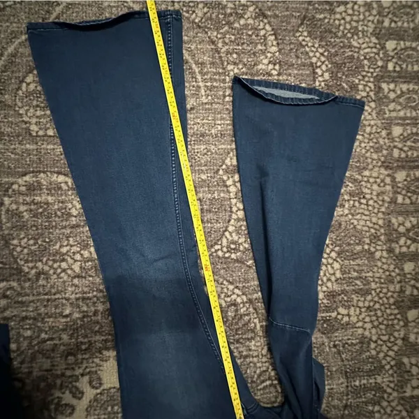 Free People Women’s Size 30 Dark Blue 61855 Pull On Flare Leg 2 Pockets Jeans - Image 11