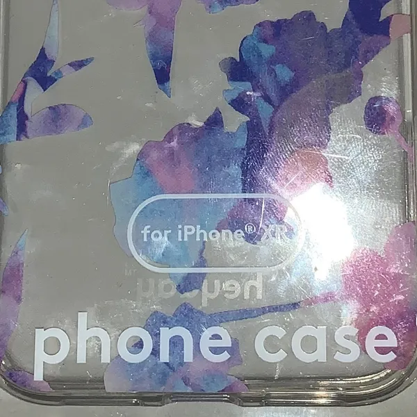 Heyday iPhone XR Case Clear Floral Purple Blue‎ Slim Protective NWT - Image 3