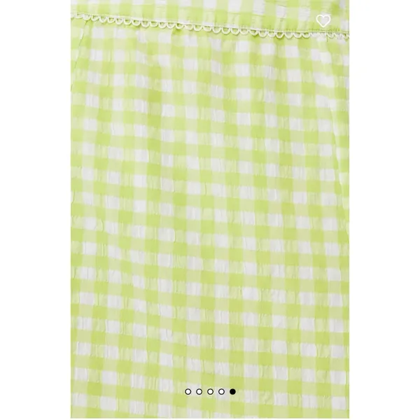 For Love & Lemons Maureen Bralette Top Green‎ Gingham Print S $148 - Image 4