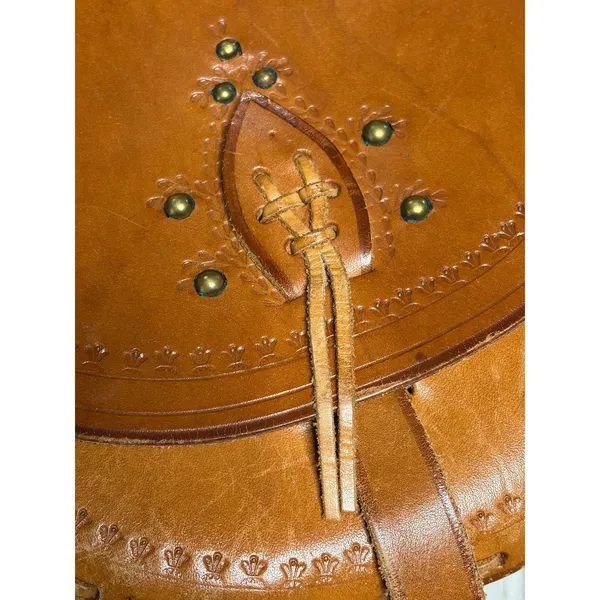 Leather Vintage Polish Folk Shoulder Festival Bag - Image 7