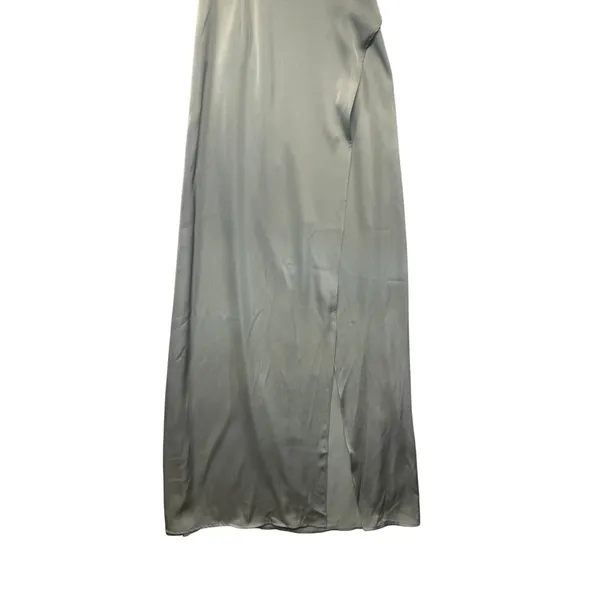 The Clothing Company Sage Green Satin Maxi Dress High Slit Formal Small NWT - Image 5