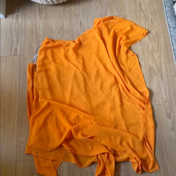 Show Me Your MuMu Bright Orange One-Shoulder Blouse - Image 3