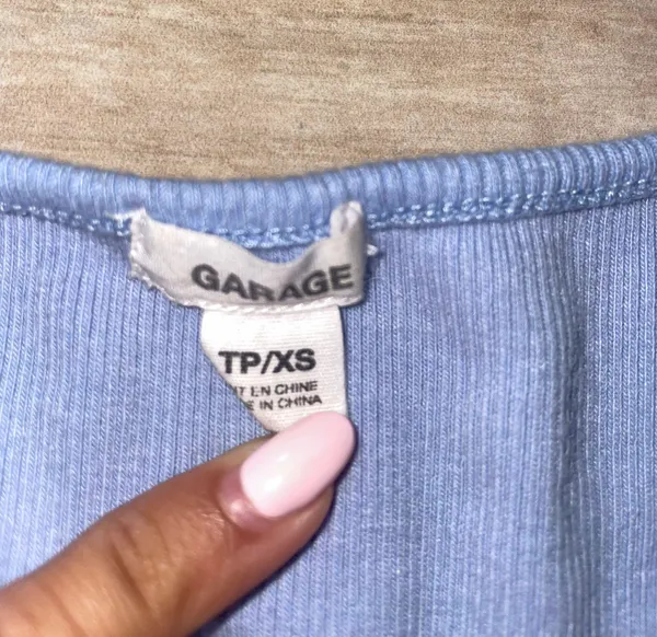 Garage Blue Crop Top - Image 3