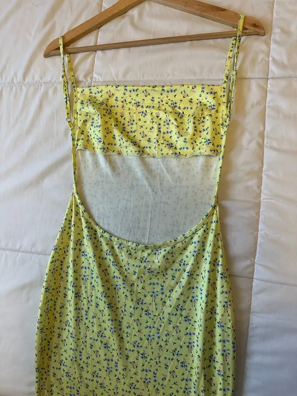 Amazon Floral Sleeveless Backless Maxi Dress (S) - Image 4