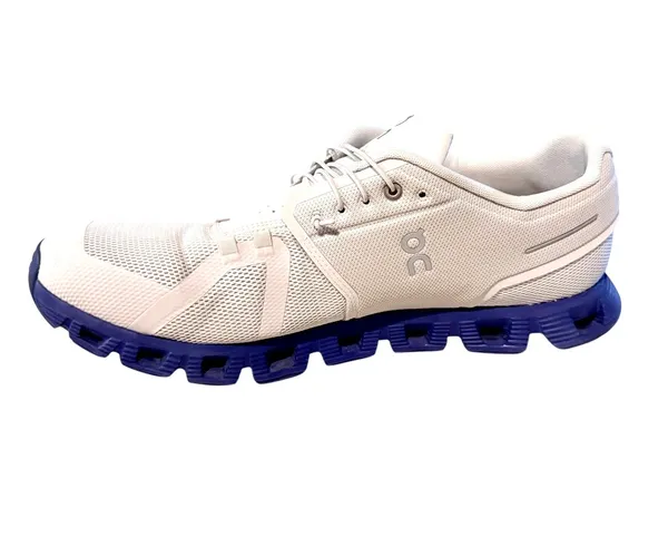 On Cloud 5 Men’s Running Sneakers Low Top Mesh Lace-Up Frost/Indigo 59-98535 - Image 3