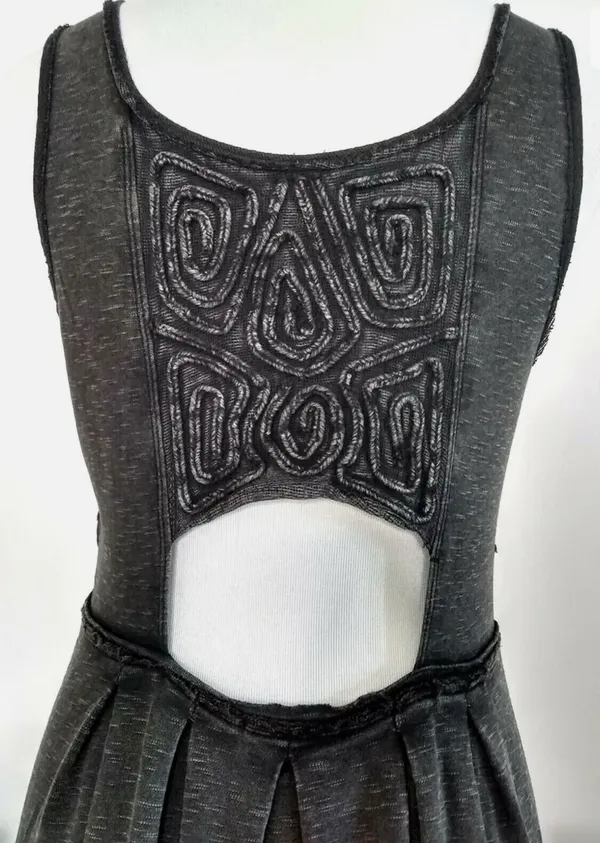 Free People Black Boho Beaded Mini Dress - Image 2