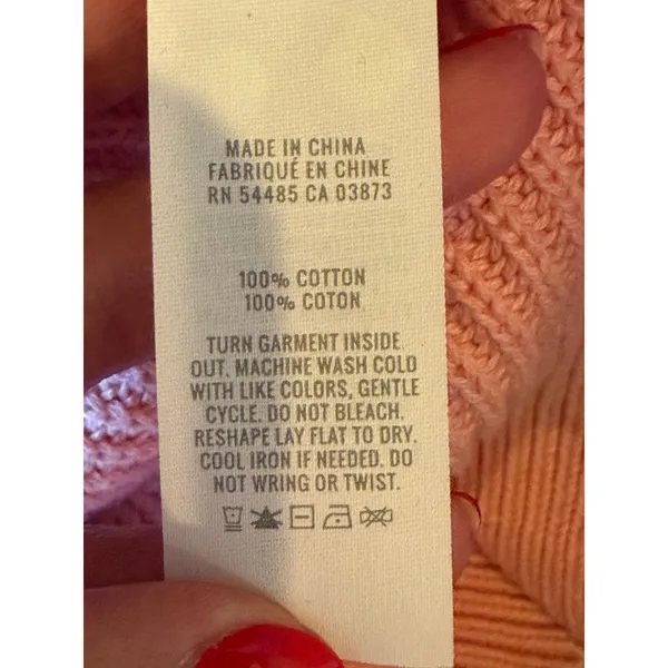 Aerie Beyond Quarter Zip Sweater‎ Women XS Pink Cotton Shaker Knit Pullover - Image 11