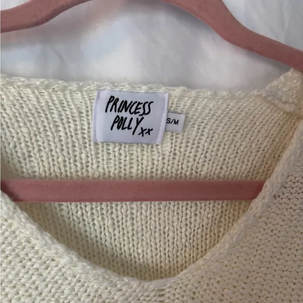 Princess Polly Cream Sweater for Women Size Small/Medium - Image 2