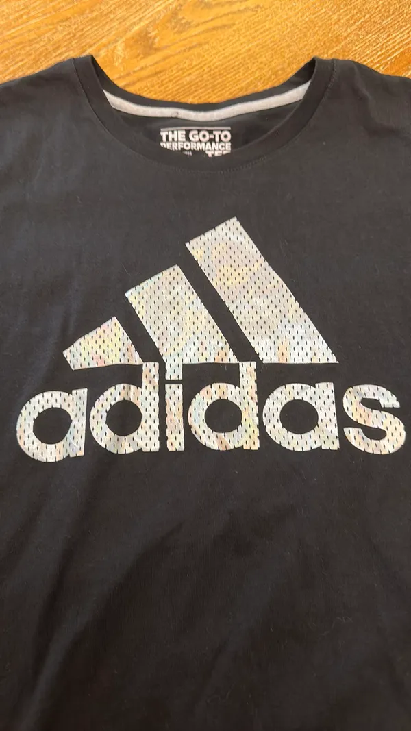 Adidas Shiny Black Shirt - Image 3