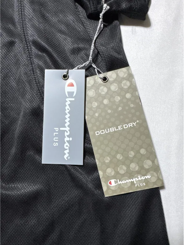 Champion Plus Double Dry Black Mesh Active Tee 2X New with T - Image 3