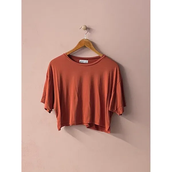 Urban Outfitters Rust Boxy Fit Cropped Tee Size XS - Image 3