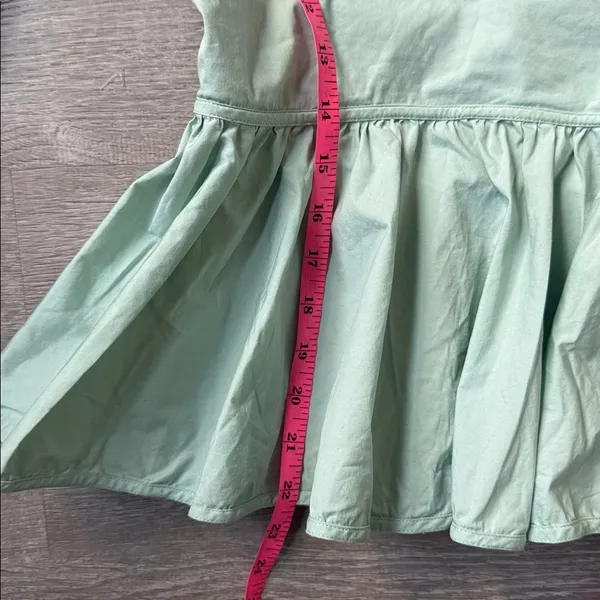 STAUD Luna Peplum Top In Sage 4 - Image 10