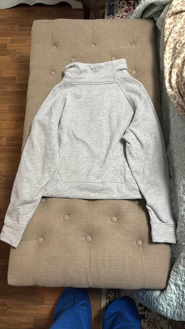 Quarter Zip Pullover Gray Size L - Image 2