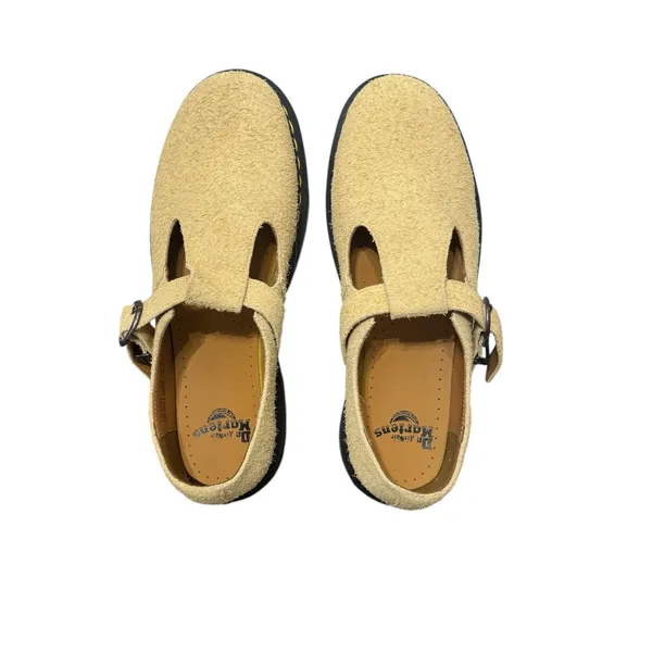 New! Dr Martens T-Bar Hazy Yellow Long Napped Suede Mary Janes - W 11 / M 10 - Image 4