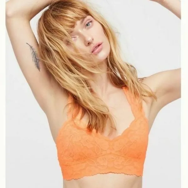 New‎ Free People Intimately Galloon Lace Racerback Bralette Medium Romantic Chic - Image 10