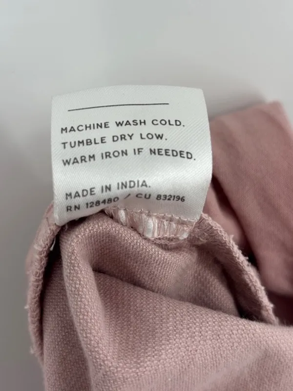Pact Organic Cotton Pink Wide Leg Corduroy Pants Women's Size Small in Pink - Image 7