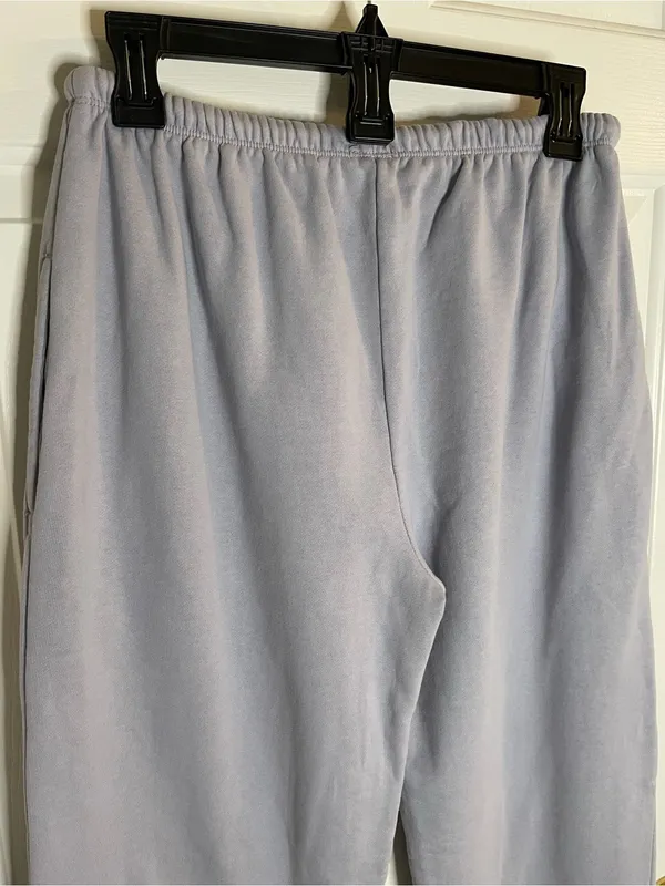 John Galt Light Gray Cozy Drawstring Joggers Size Small retro loungewear basic - Image 6
