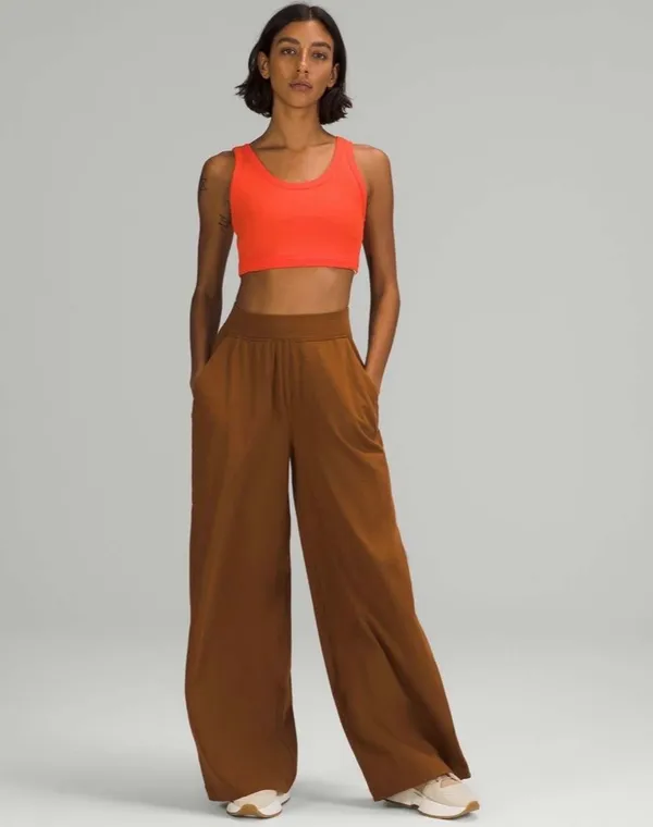 Lululemon LA Wide Leg Super-High- Rise Pant Copper Brown 8 - Image 8