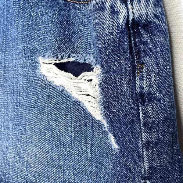 GAP Destroyed Distressed 3 Inch Cutoff Denim Jean Shorts Size 27T Indigo Blue - Image 4