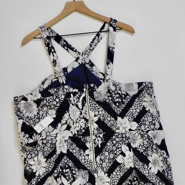 NWT!! Anthropologie MAEVE Magda Halter Jumpsuit Retro Floral Wide Legs Size 24W‎ - Image 8