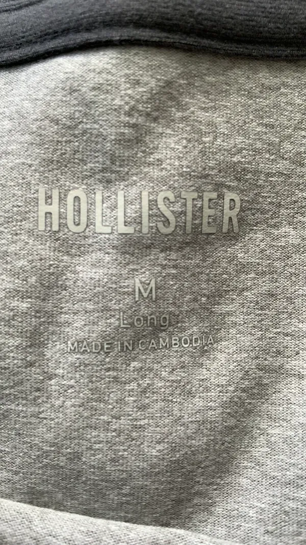 Hollister Two-Tone Gray Long Sleeve - Image 3
