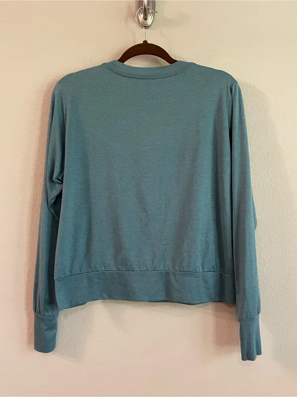 Vuori Smoke Blue Daydream Crewneck Long Sleeve Top Size L - Image 5
