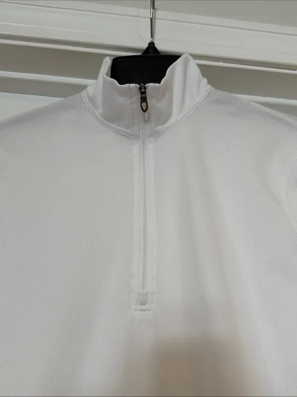Eastern Mountain Sports White Quarter-Zip Long Sleeve Top - Image 2