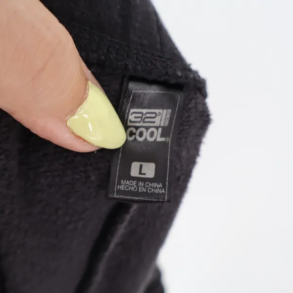 32 Degrees Cool Black Lounge Shorts Women's Large Elastic Drawstring Pockets - Image 2