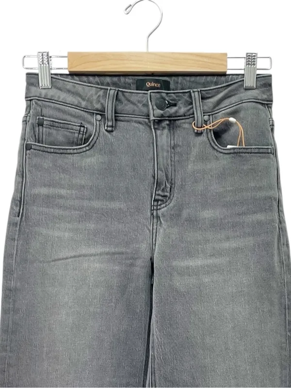 Quince Bella Stretch Relaxed Straight Jeans Sz 26 Stonewashed Grey NWT High Rise - Image 6