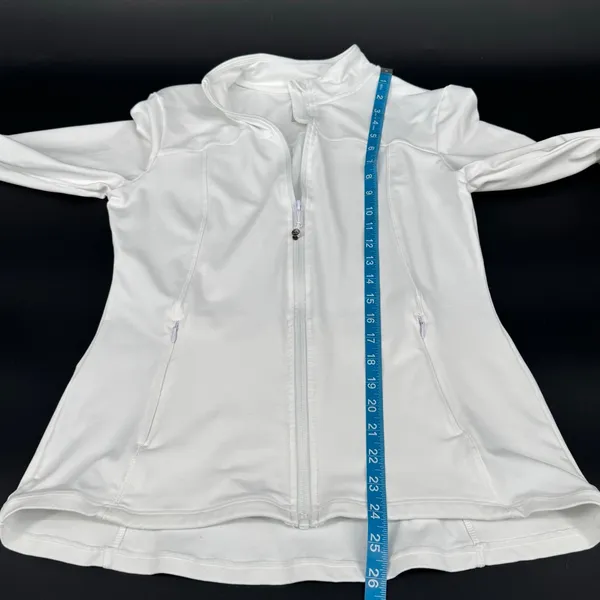 Queenie Ke White Full Zip Athletic Jacket L Size L - Image 7