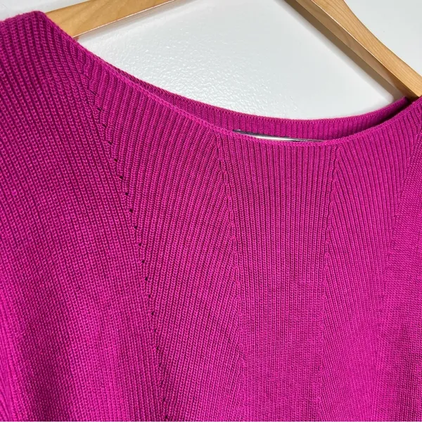 Chelsea & Theodore Cashmere Blend Sweater Fuchsia Sweater Women’s Size XL Soft - Image 3