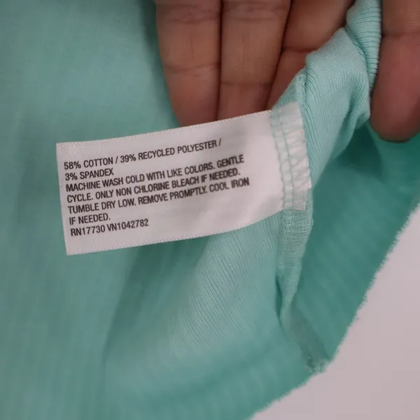 Wild Fable Crop Top Womens S Ribbed Henley Mint Green Short Sleeve Excellent - Image 4
