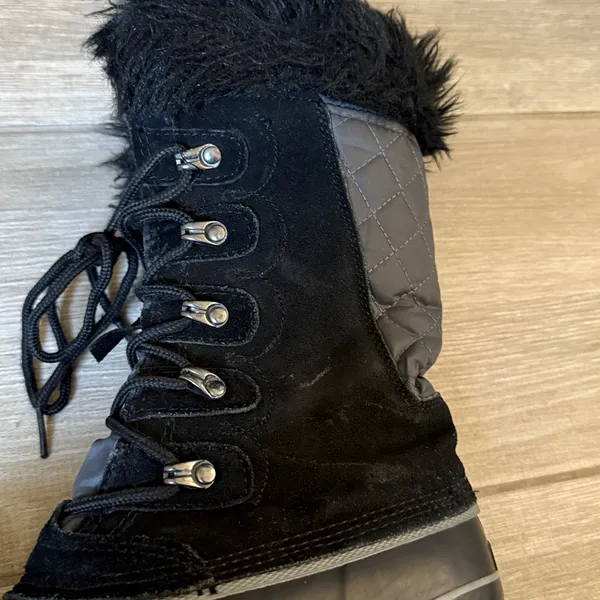Khombu Nordic 2 women's black suede leather winter snow boots size 7M‎ - Image 12