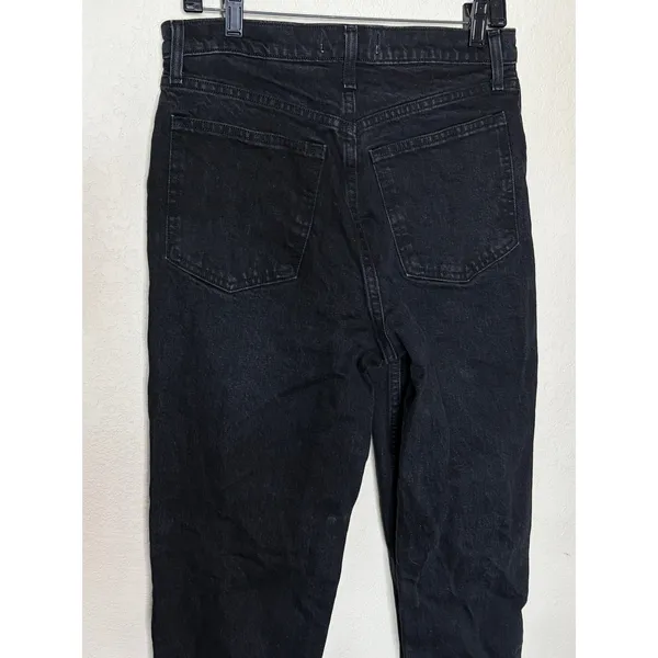 Abercrombie & Fitch 90s Straight Jeans Black Ultra High Rise 30x31 Denim - Image 5