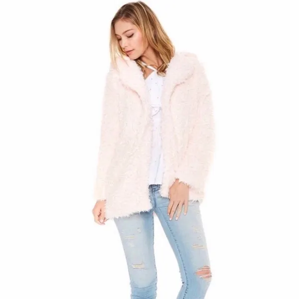 VA VA by Joy Han Faux Fur Teddy Coat Shaggy Jacket Women‎ Light Pink Size S $130 - Image 7