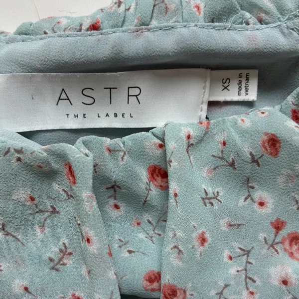 ASTR The Label Teal Multi Ditsy Floral Ruched Mini Dress‎ ADR100891 XS - Image 5