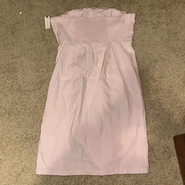 Anthropologie Side Slit strapless Dress Hibiscus Hint‎ pink NWT size XL - Image 10