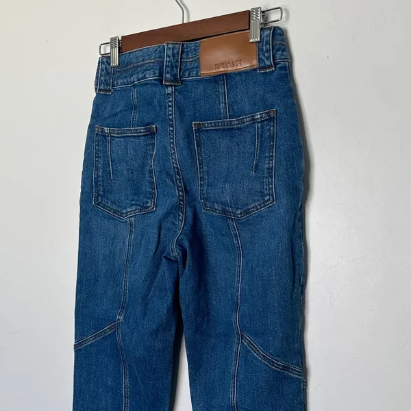 10 Crosby Derek Lam Alexa Barrel Jeans Size 27 High Rise Cropped Blue - Image 5