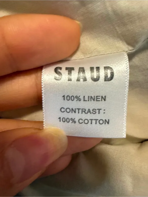 STAUD Epona Dress Natural Cutout Tie-Front- Mini- Sz: S - Image 10