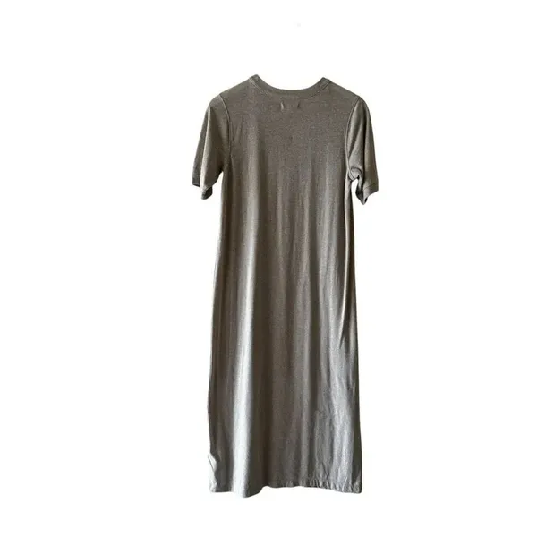 Madewell Midi Tee Dress Heather OatmealCream Minimalist T-shirt Crew SZ S #235 - Image 7