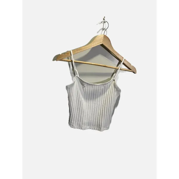 Universal Thread Cami Tank Top Womens XS White Ribbed‎ Cropped Casual Basic - Image 2