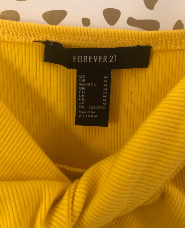 Yellow Tank Crop Top - Image 3