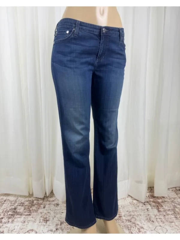 Women's Adriano Goldschmied The Angelina Petite Boot Cut Denim Jeans Size 32R - Image 6