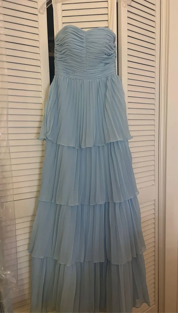 Zapaka strapless light blue maxi dress - Image 2