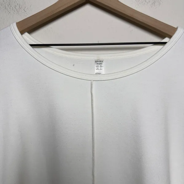 SPANX Women AirEssentials Crewneck‎ Tunic Sweater 3X Powder White Relaxed - Image 5