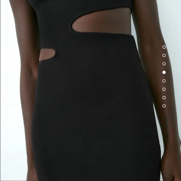 Zara Black Side Cutout Micro Mini‎ Dress - Image 4